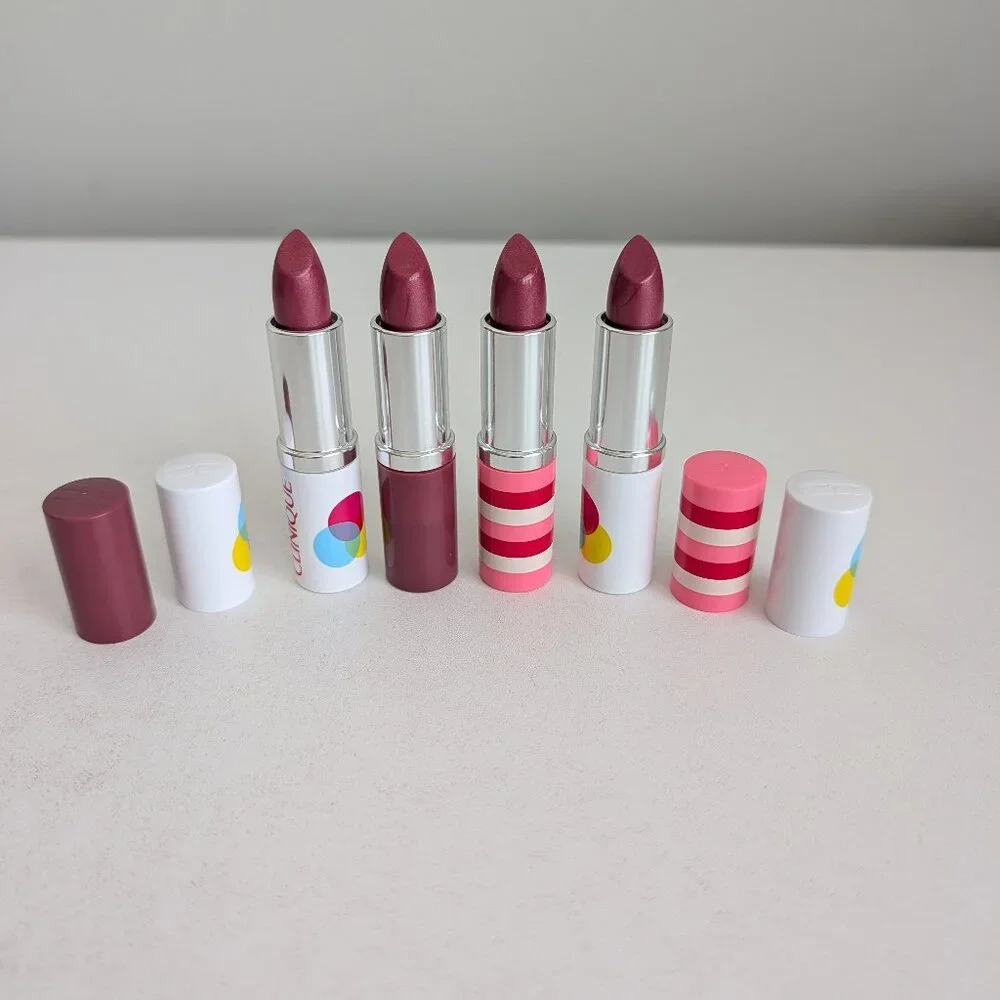 Clinique Pop Lip Colour + Primer Lipstick 13 Love Pop Full Size New Lot of 4